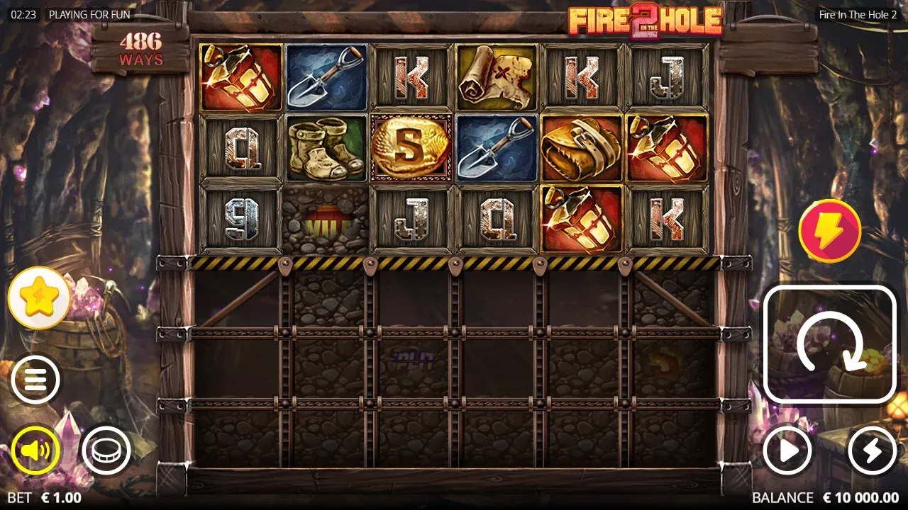 Шахта и барабаны игры Fire in the Hole 2